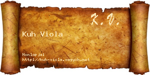 Kuh Viola névjegykártya